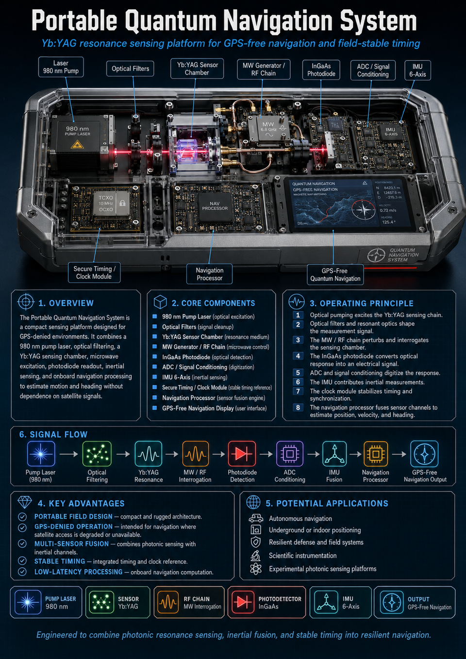 Portable Quantum Navigation System