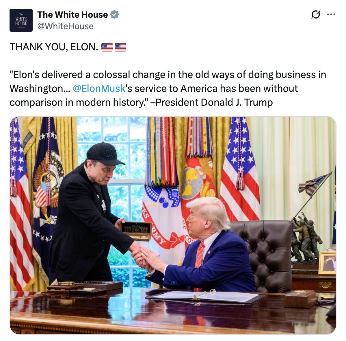 马斯克结束四个月政府任期，与特朗普关系降温