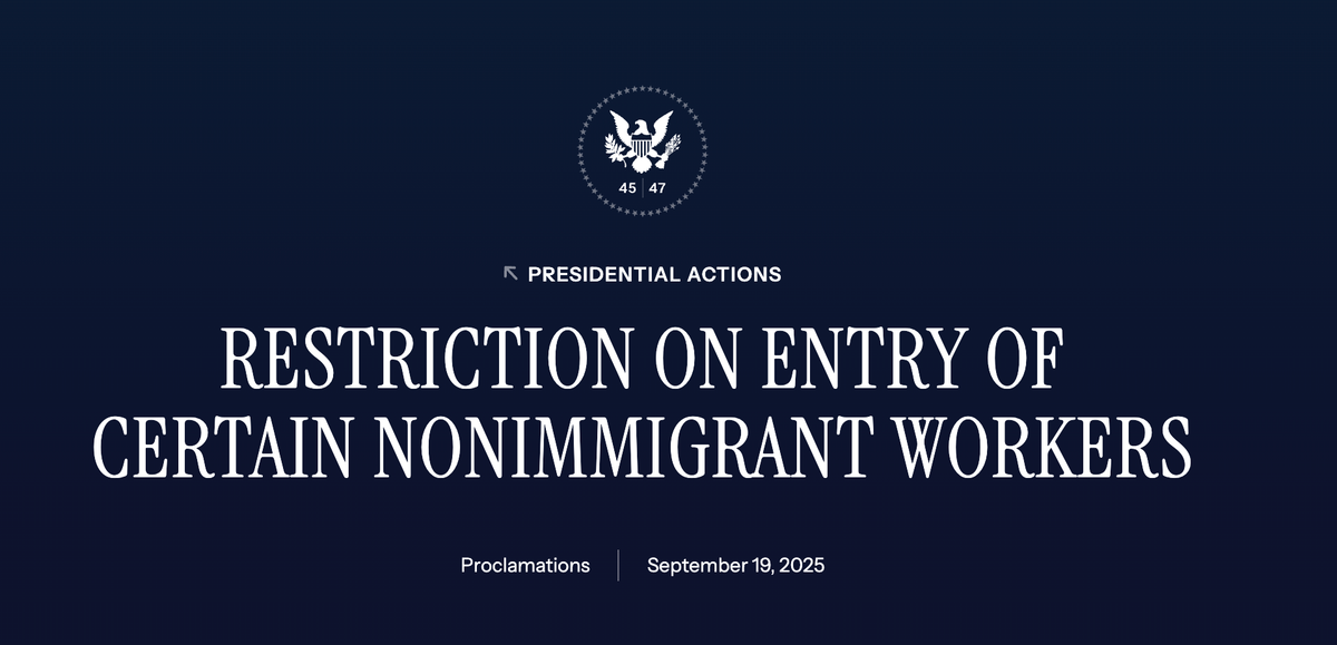 白宫和USCIS澄清新H-1B签证费用不适用于现有签证持有者