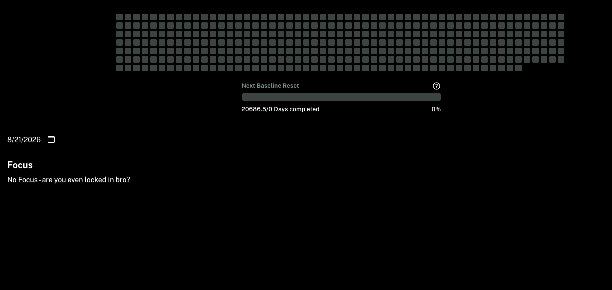 My terrible version of empty states, by just showing a text