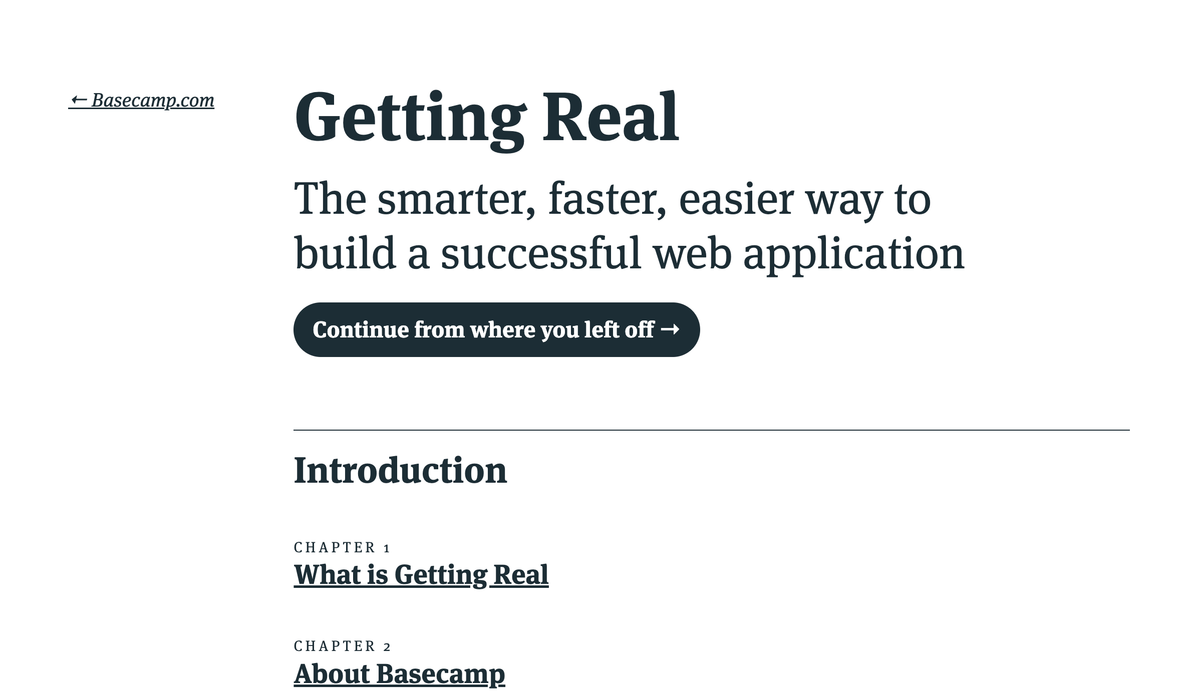Getting Real - Must Reread