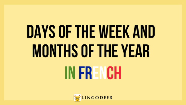 days of the week in French