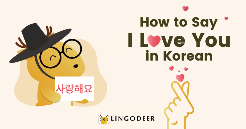 I love you in Korean