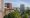 A mockup of the Ballymore site, with high rises looking over a green area.