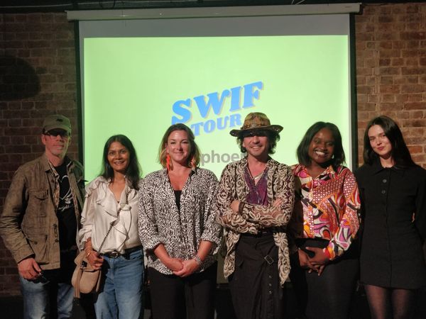 Group photo of the filmmakers at the screening