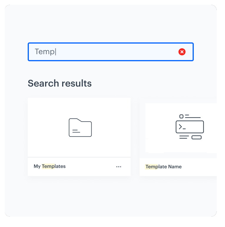 Synerise template library with refreshed listing layout, direct template links, and search functionality