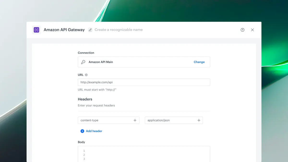 Send real-time requests via Amazon API Gateway