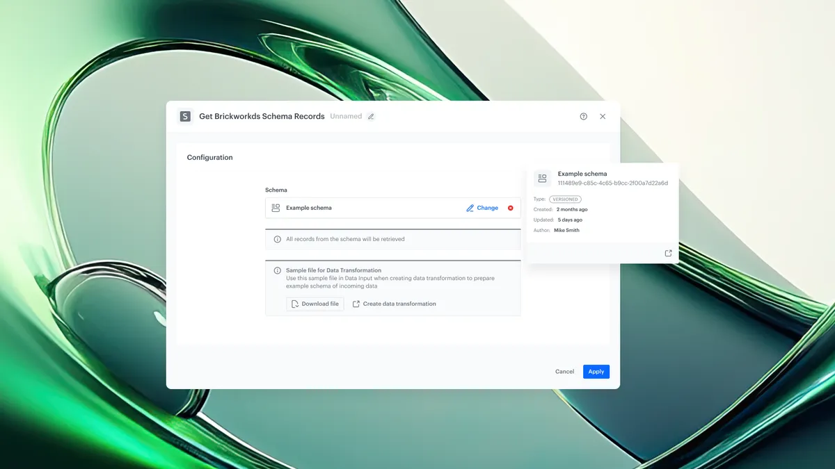 Brickworks - schema records export