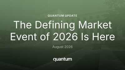 The Defining Market Event of 2026 Is Here