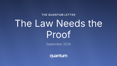The Law Needs the Proof