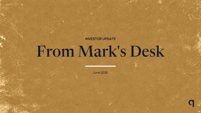 From Mark's Desk