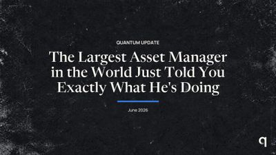 The Largest Asset Manager in the World Just Told You Exactly What He's Doing