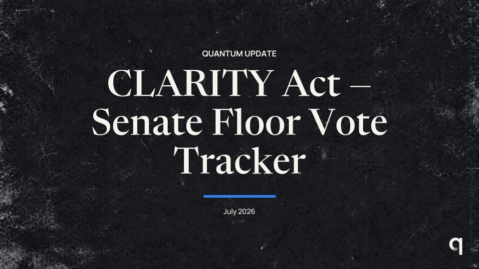 CLARITY Act — Senate Floor Vote Tracker