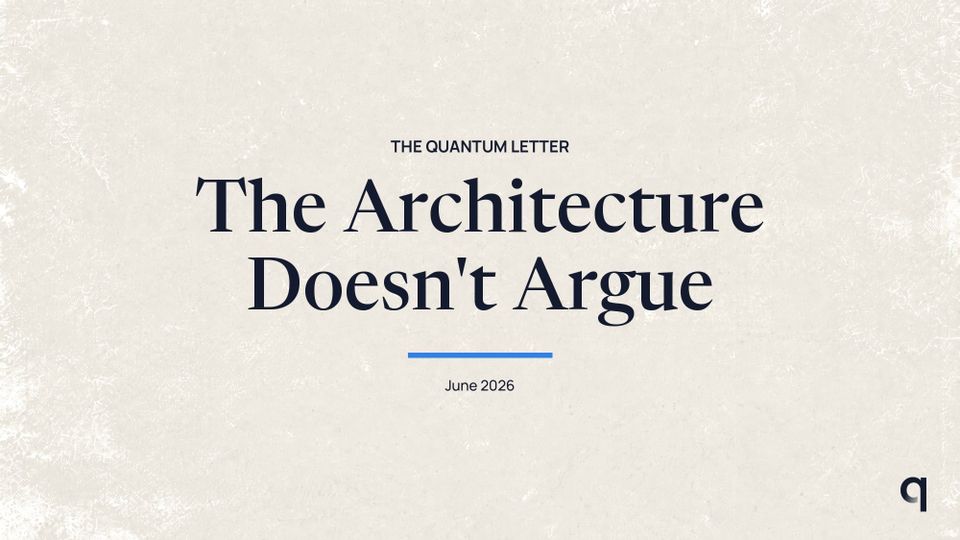 The Architecture Doesn't Argue