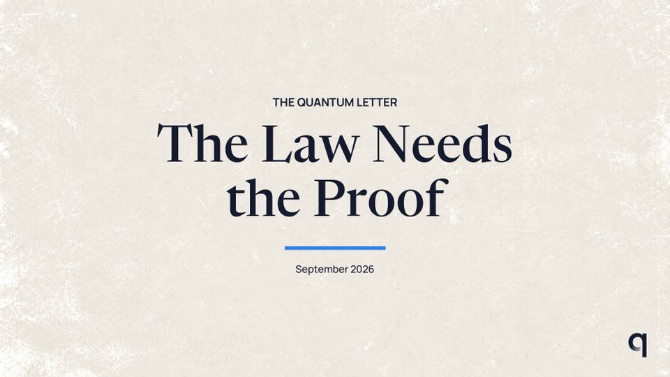 The Law Needs the Proof