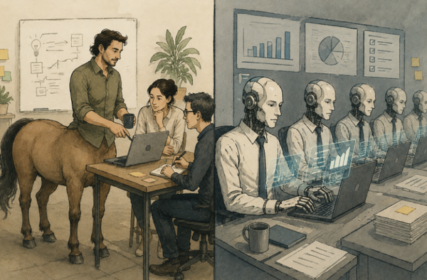 Centauros vs. Cyborgs: Cómo los mejores equipos realmente trabajan con IA, y los errores que están cometiendo los demás.