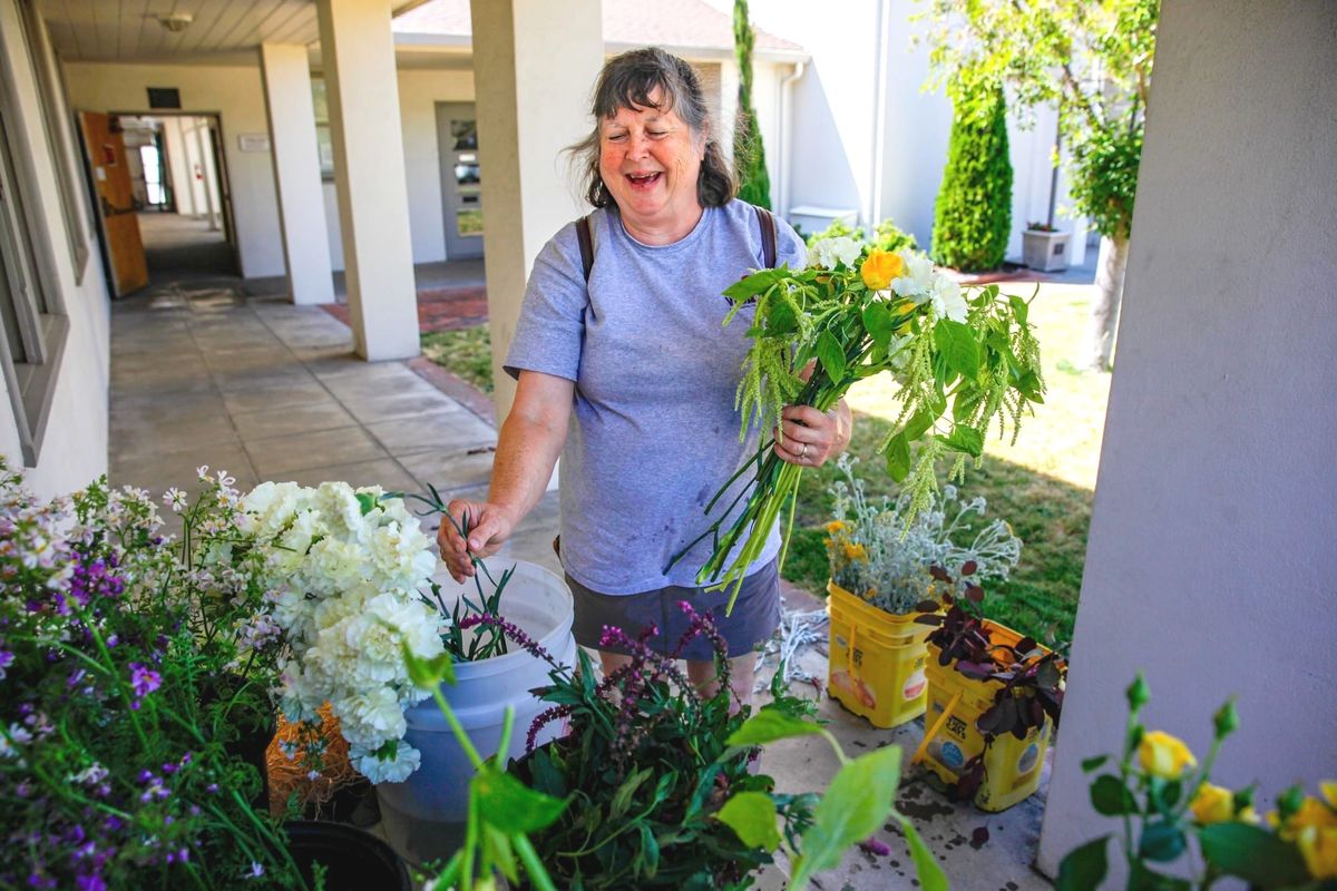 Scene & Herd: Impromptu Flower Stand