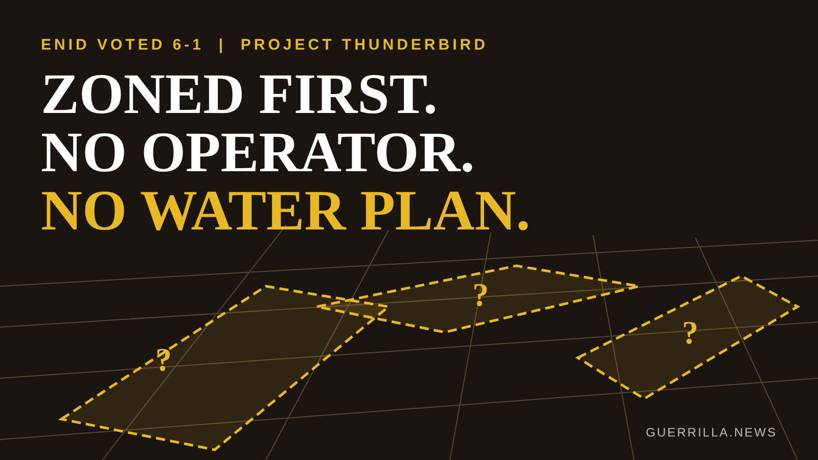 Enid Voted 6-1 to Rezone Farmland for a Data Center With No Operator, Unfinished Financing and an Unfinished Water Plan