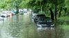 Cars in a flood.