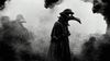 Doctor in plague mask.