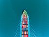 Cargo ship in sea
