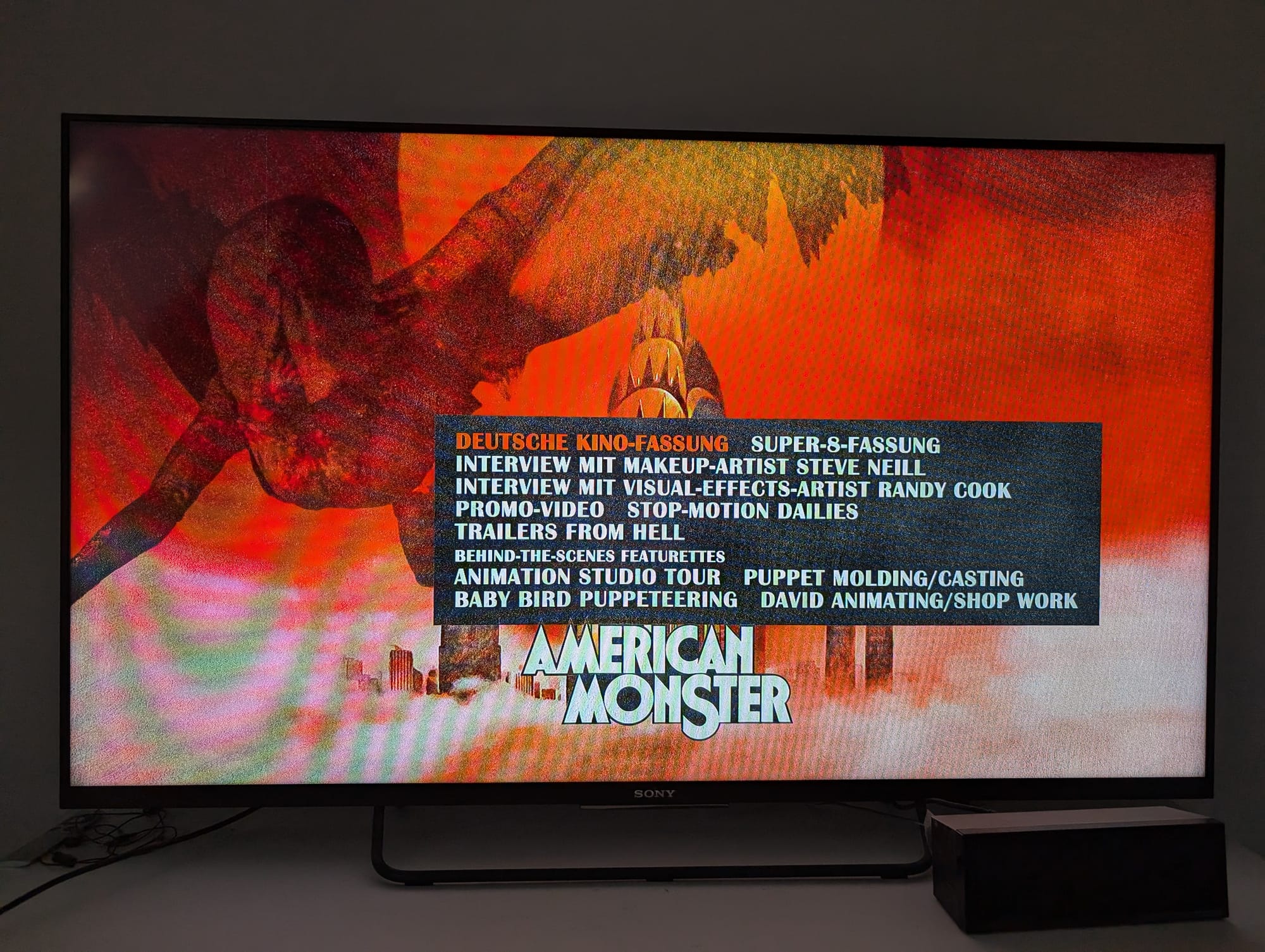 So präsentiert sich das Bonusmenü der Blu-Ray.