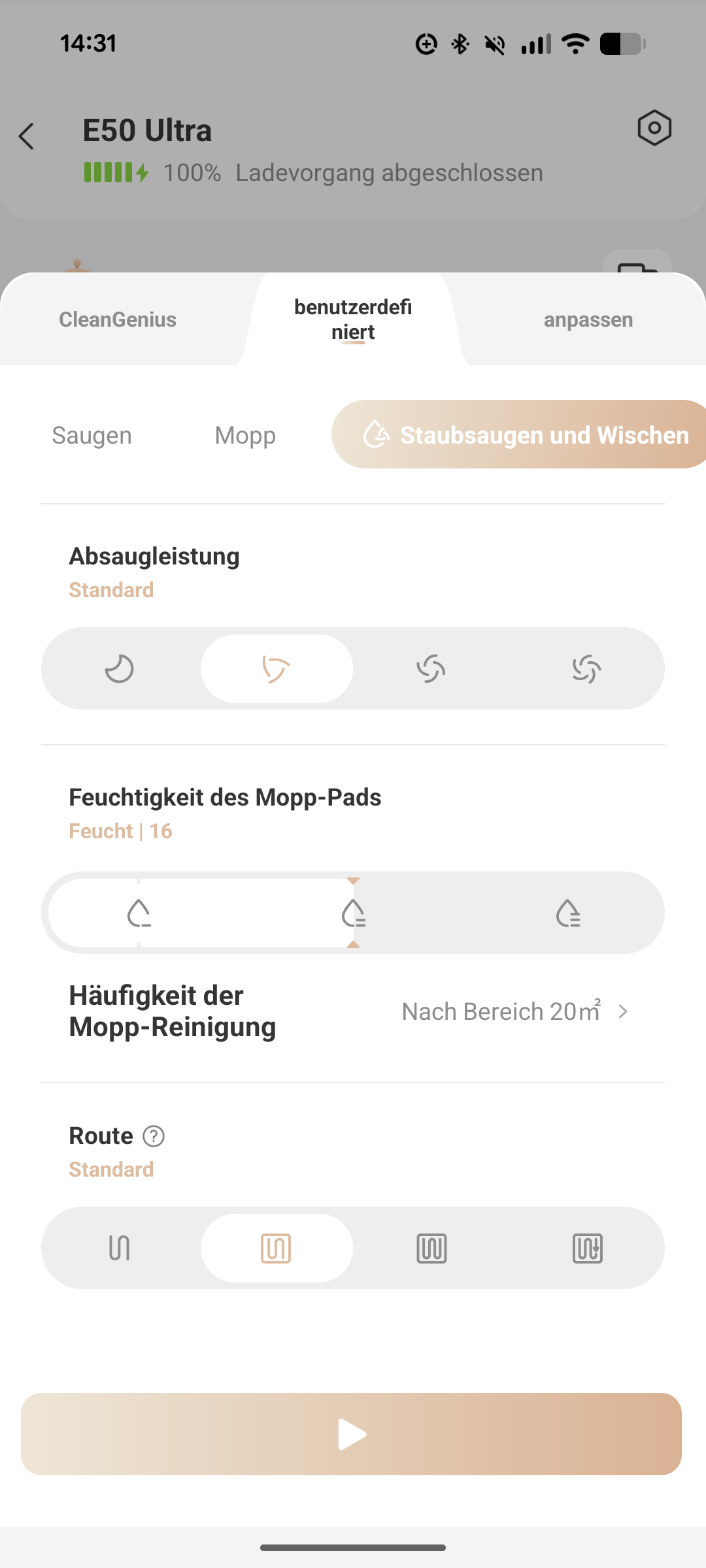 In der App lassen sich viele Funktionen individuell einstellen.
