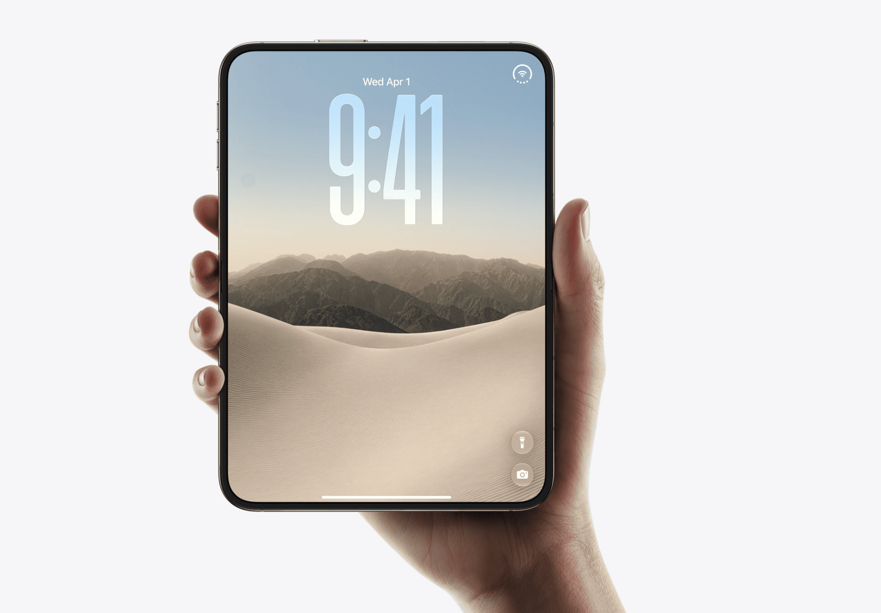 Das Seitenverhältnis des Displays ist innen wie aussen das Gleiche.