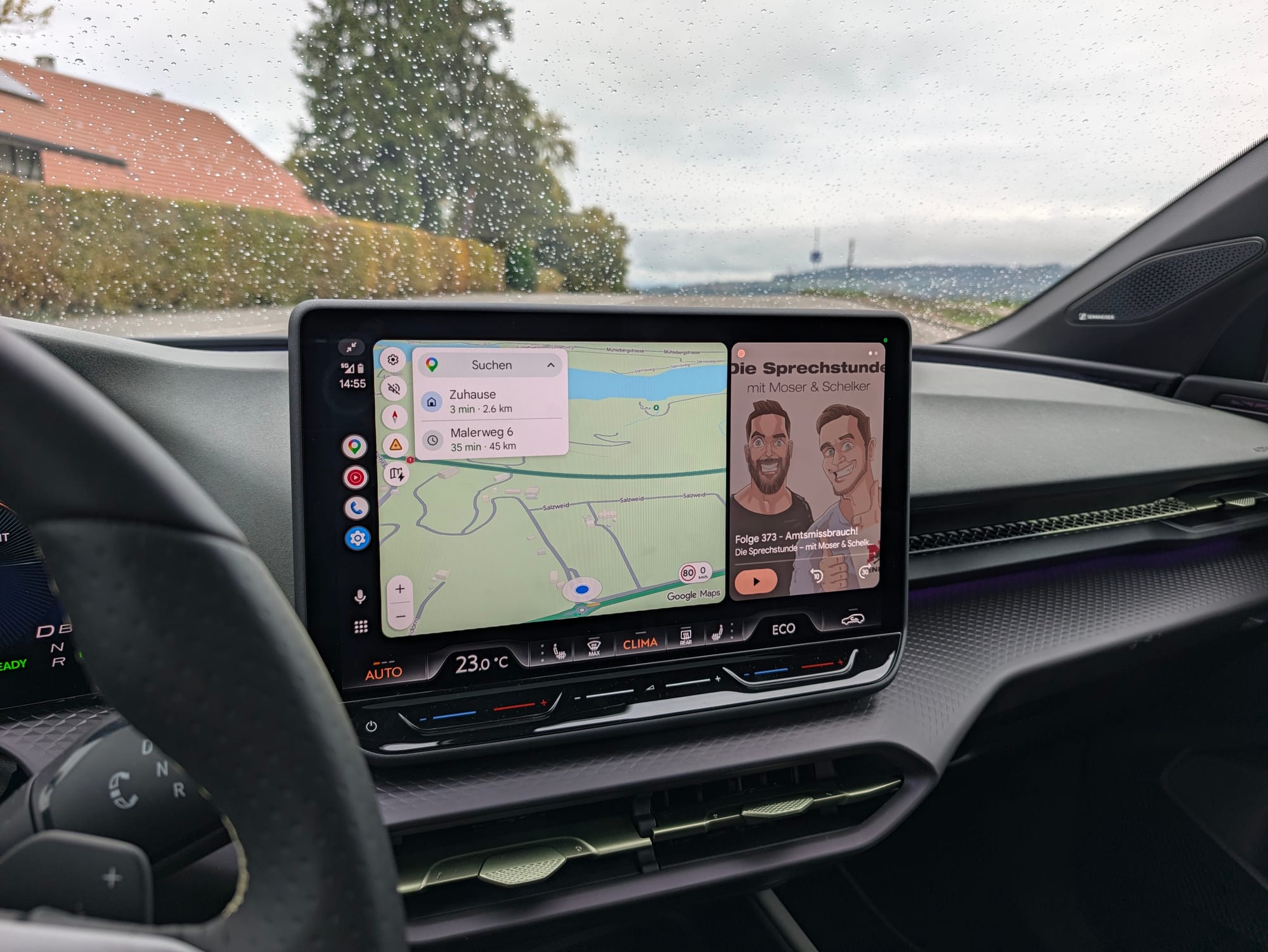 Android Auto läuft auf dem Infotainment problemlos.