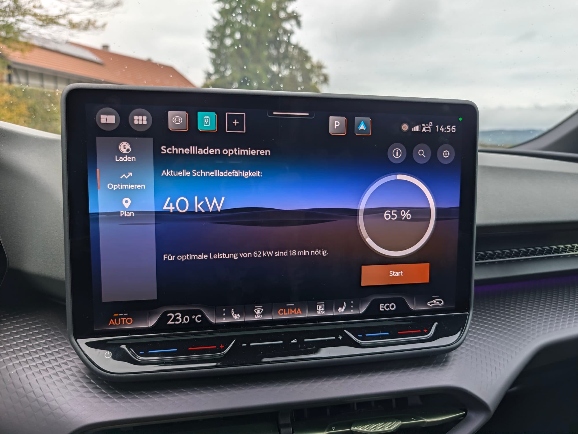 Die Batterie lässt sich auf Wunsch auch vorkonditionieren.