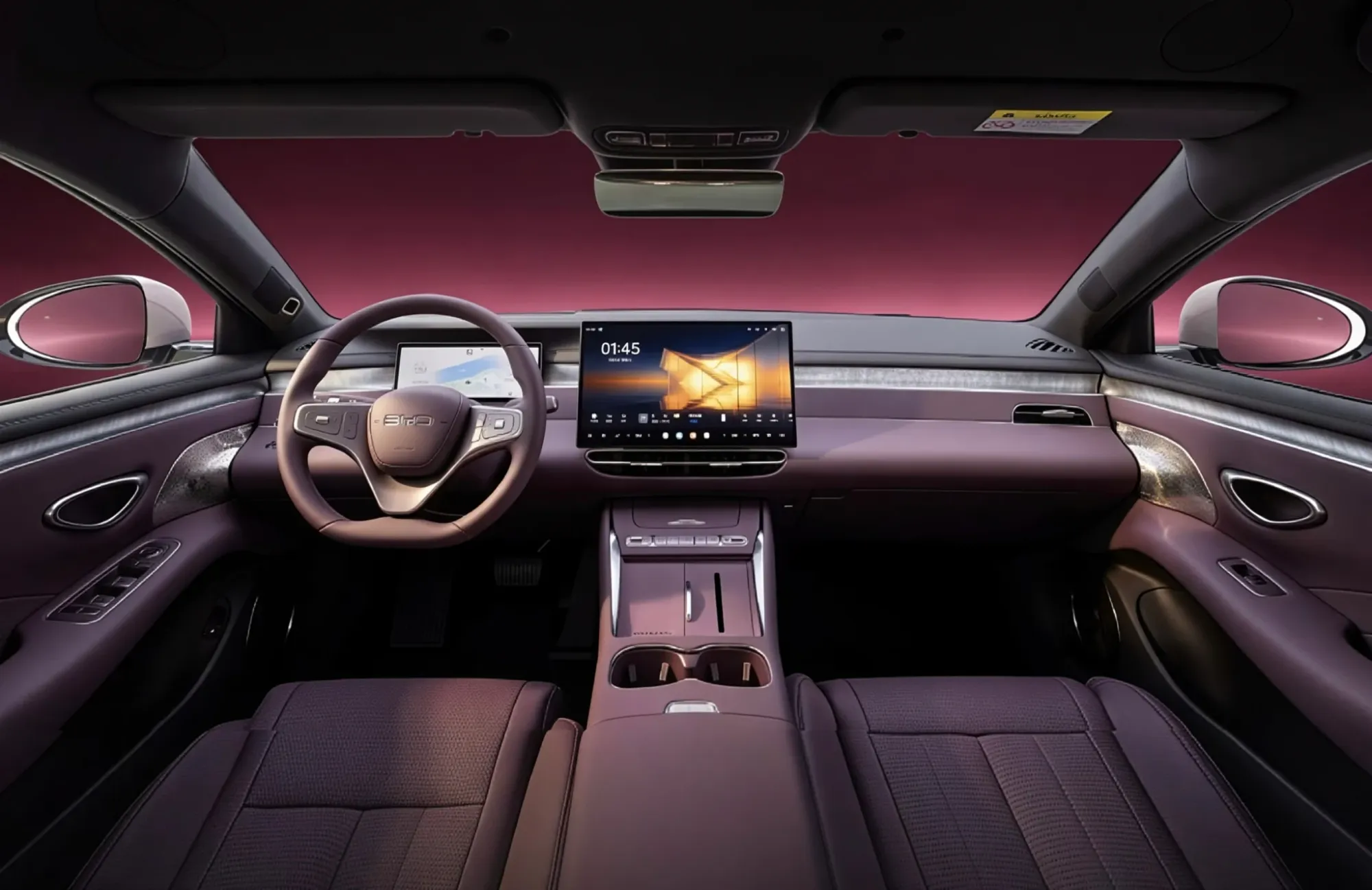 Ein Blick in den Innenraum der zweiten Generation des BYD Seal 07.