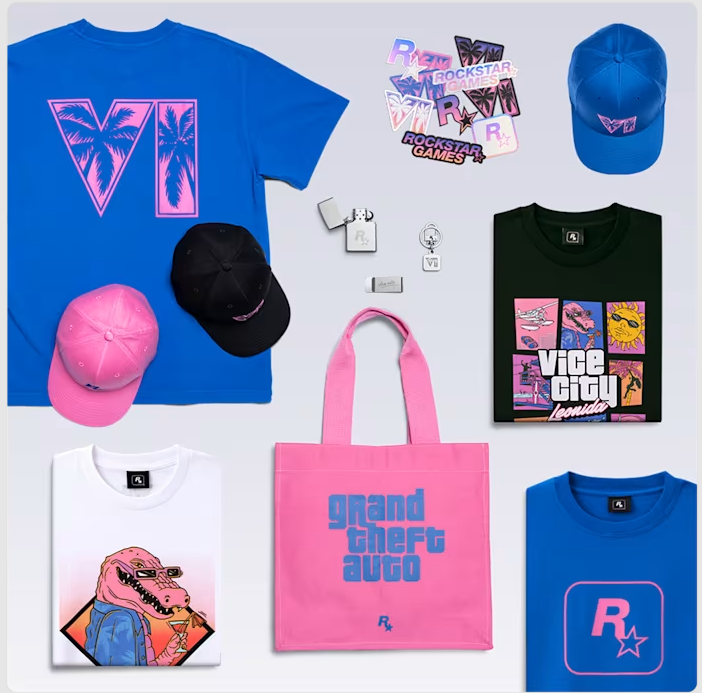 Neue Merchandise-Artikel zu Grand Theft Auto 6 kann ab sofort bestellt werden.