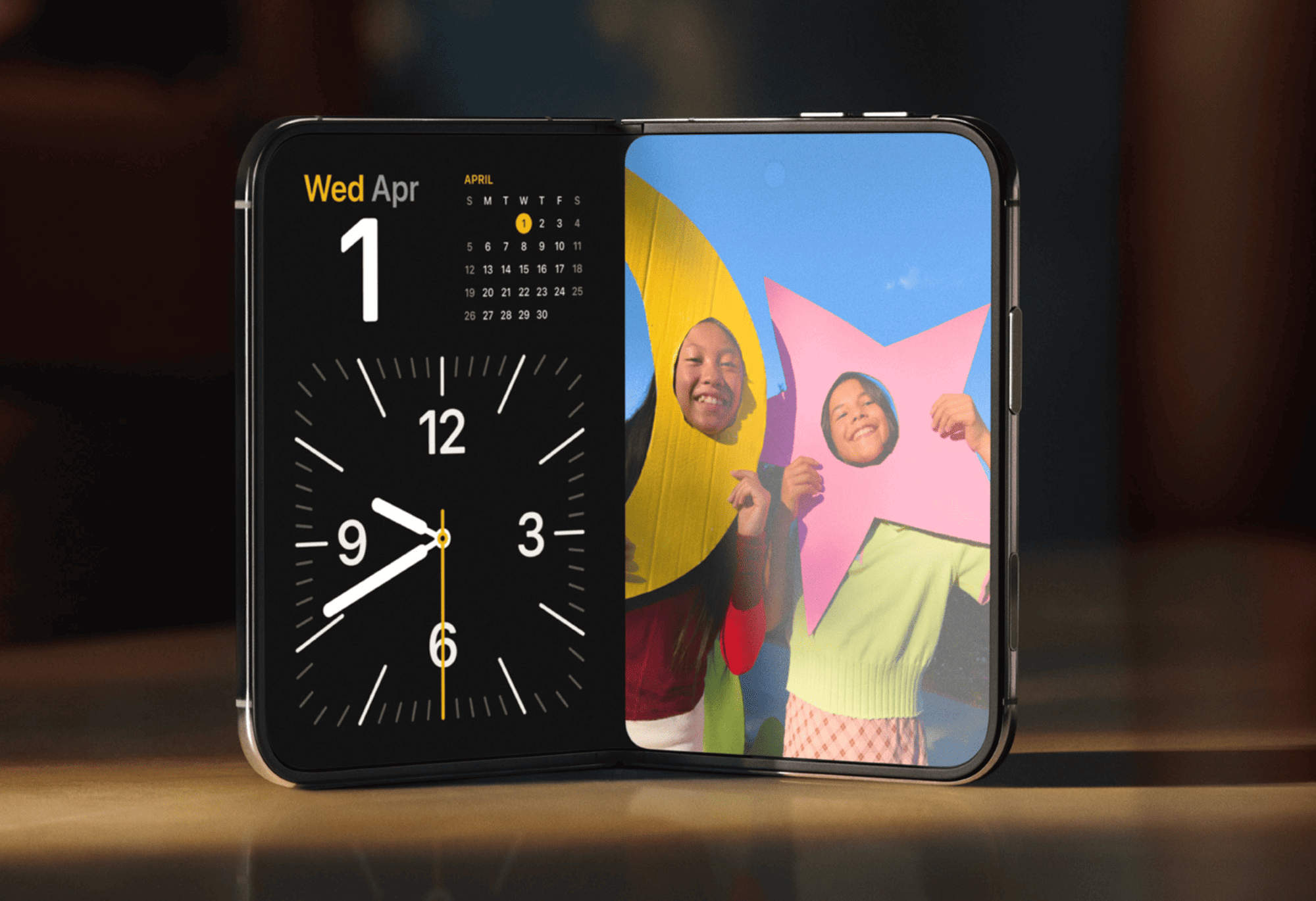 Das iPhone Duo mit Split-Screen-Ansicht.