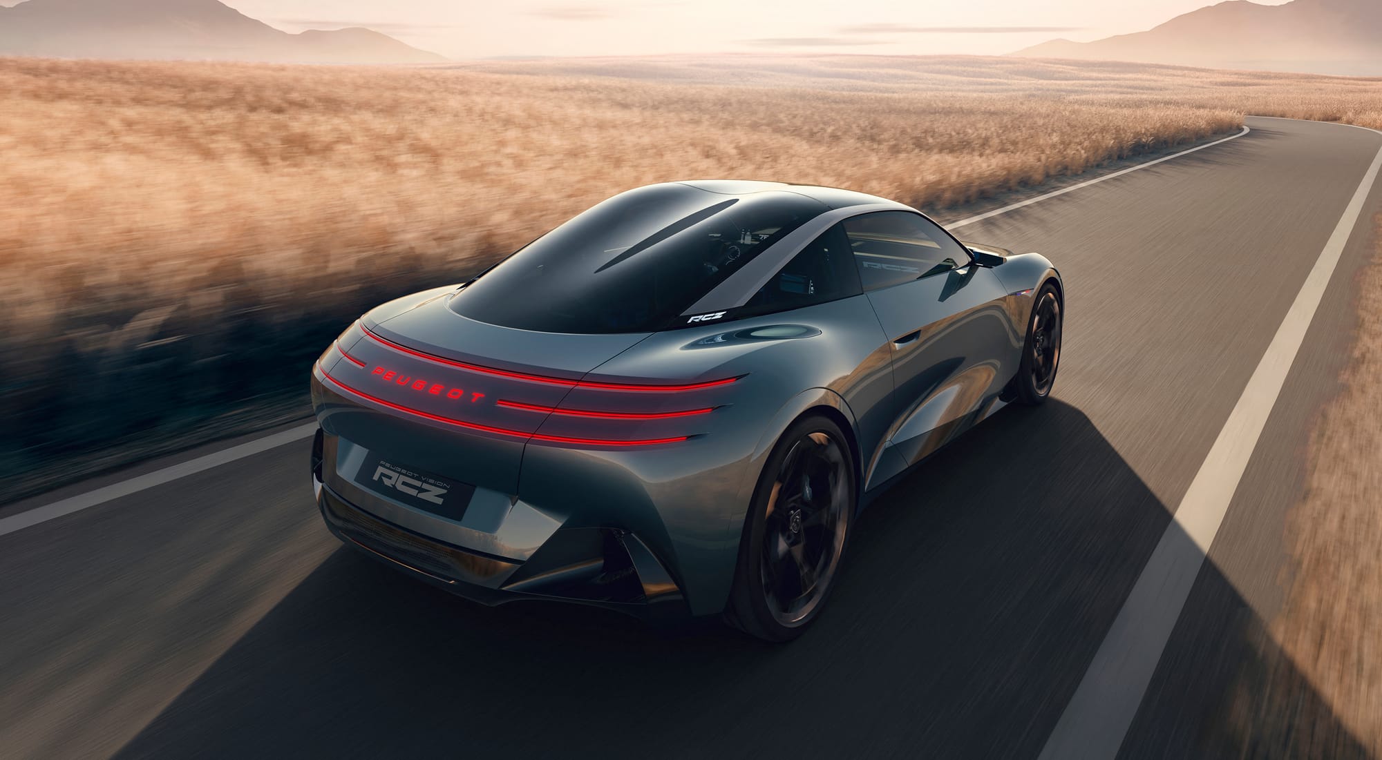 Die Heckansicht des Peugeot RCZ Vision.