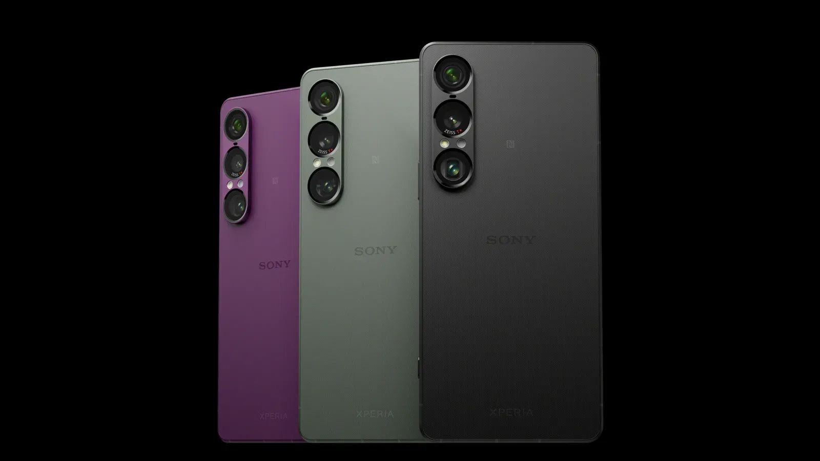 Das Sony Xperia VII in den drei Farbvarianten