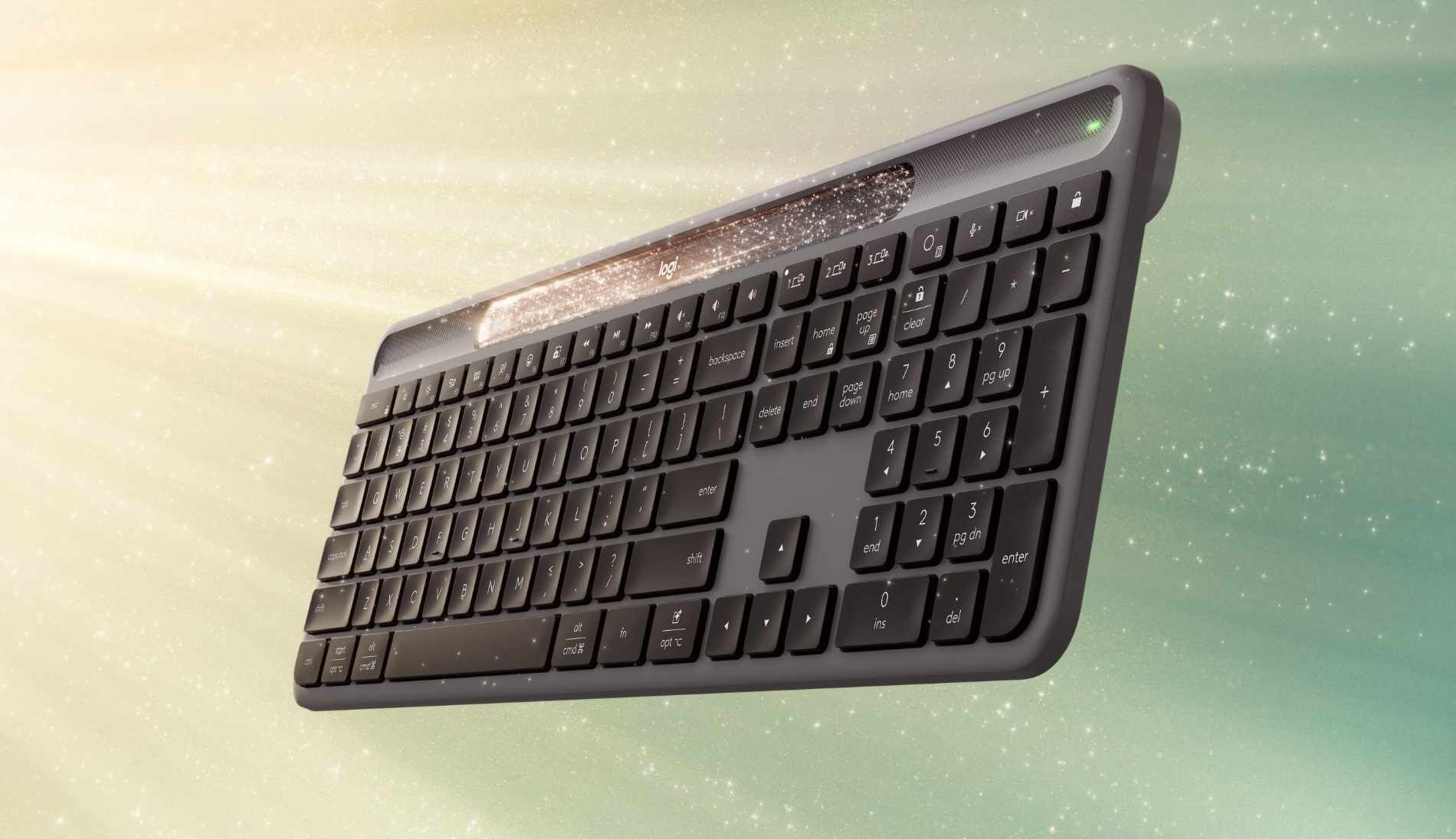 Logitech Signature Slim Solar+ K980 mit Solarpanel