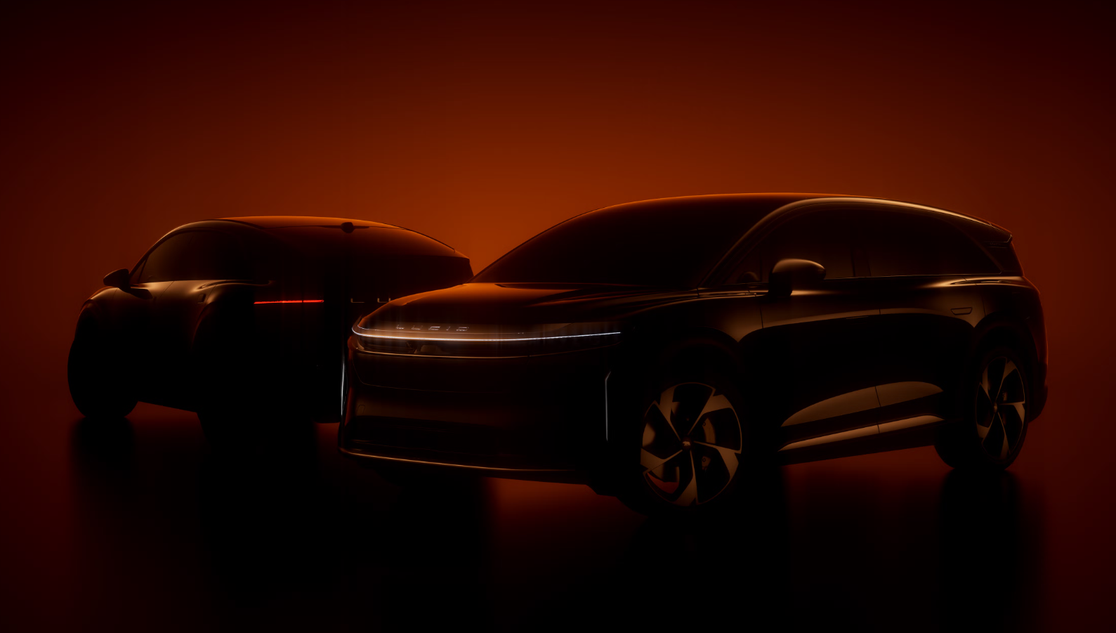Lucid zeigt neuen Mittelklasse-Elektro-SUV auf Teaserbild
