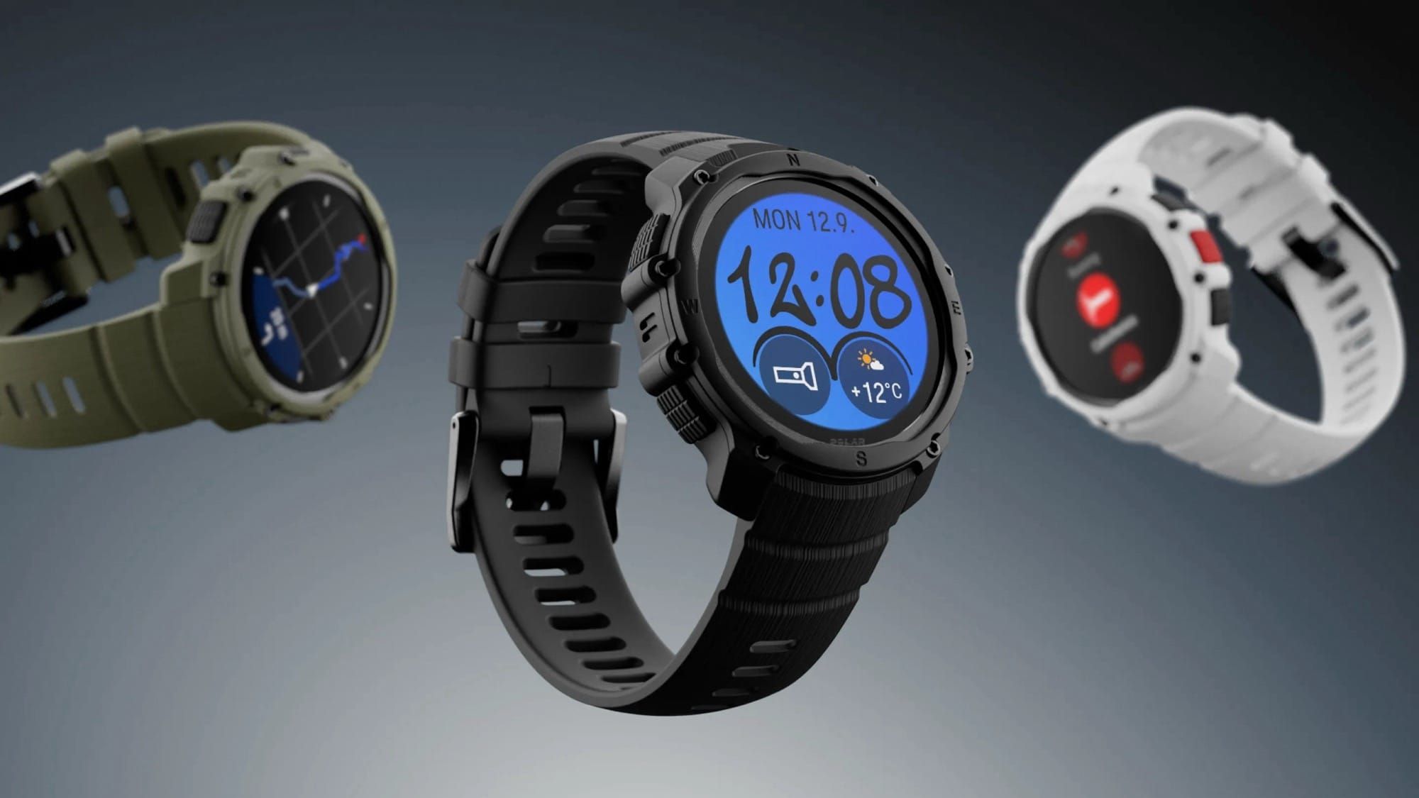 Die neue Polar Street X Smartwatch mit integrierter LED-Taschenlampe