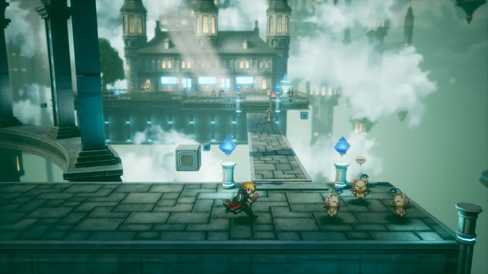 «Final Fantasy Resonance» kommt im Pixellook daher und erinnert damit an frühe Teile der Reihe.