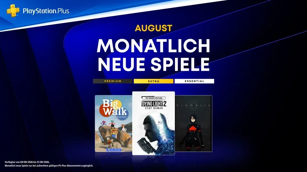 Drei sehr unterschiedliche Games landen im August im PlayStation-Plus-Abo.