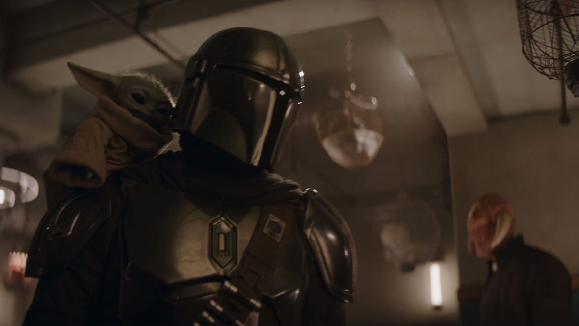 Fand als Serie mehr Fans als im Kino: Der Mandalorianer und sein Begleiter Grogu.