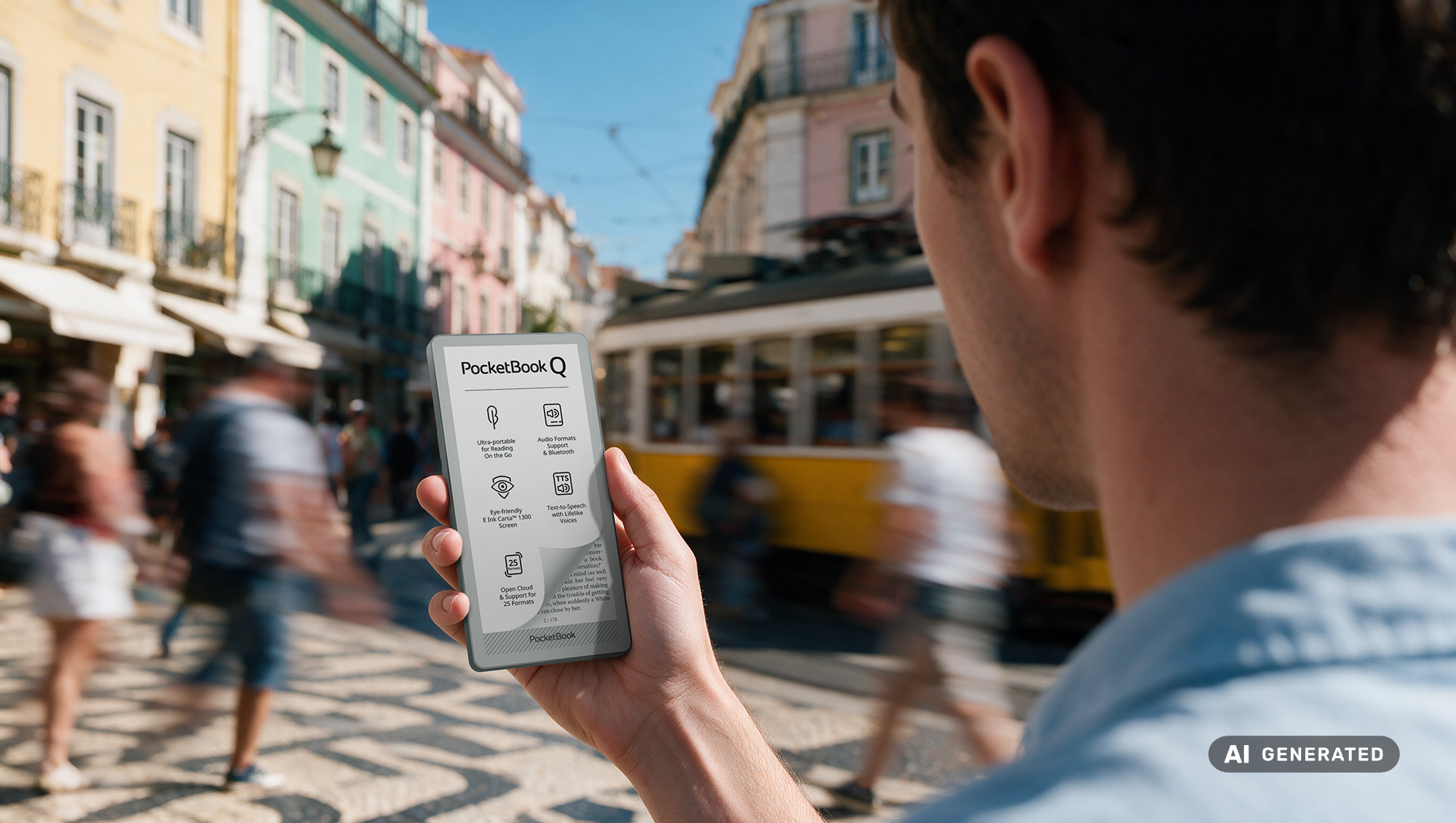 Fast so gross wie ein Smartphone soll der neue E-Reader von PocketBook sein.
