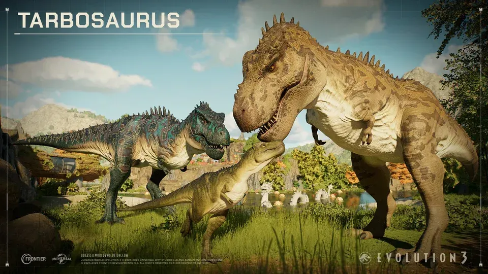 Die Erweiterung «Prähistorischer Osten» bringt unter anderem den Tarbosaurus in «Jurassic World Evolution 3».
