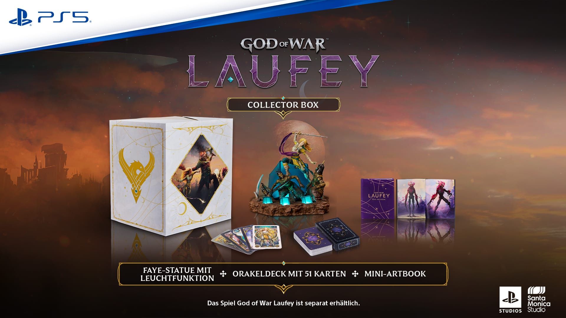 Die «Collector Box» von God of War Laufey kommt mit viel Zubehör – nur das eigentliche Spiel fehlt.