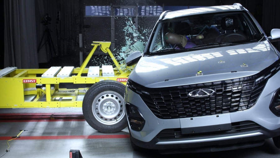 Chery Tiggo 2 fällt im NCAP-Crashtest komplett durch. 
