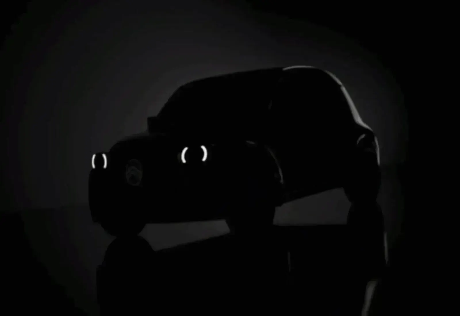 Ein Bild das die Silhouette des Citroën 2CV zeigt.