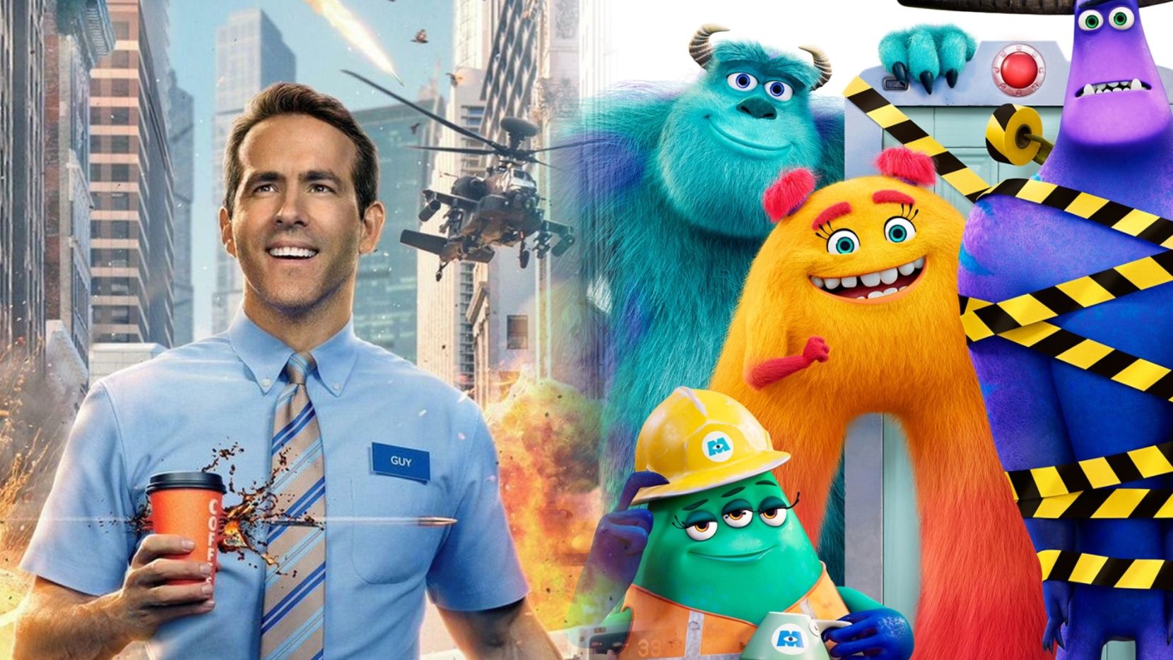 Monster bei der Arbeit und Free Guy Trailer