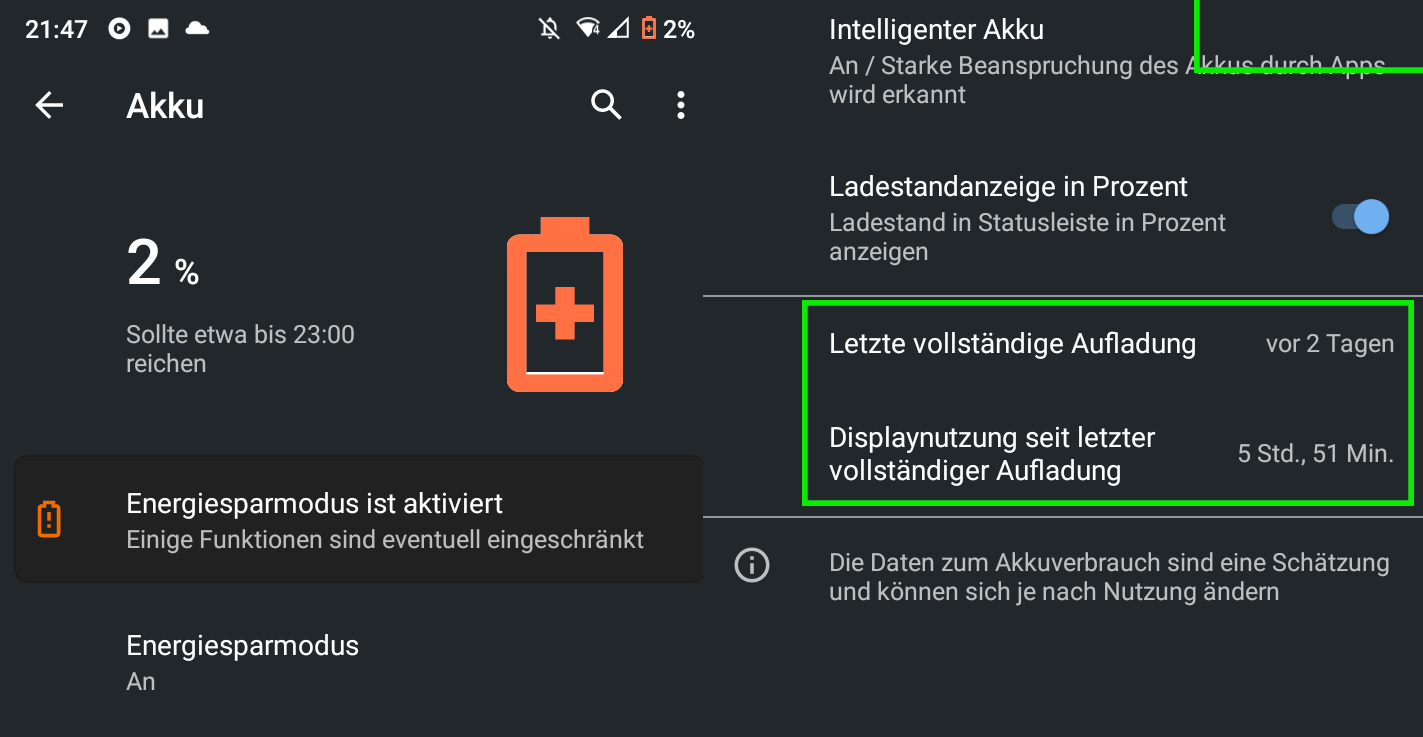 Nokia 5.3 Akkulaufzeit.