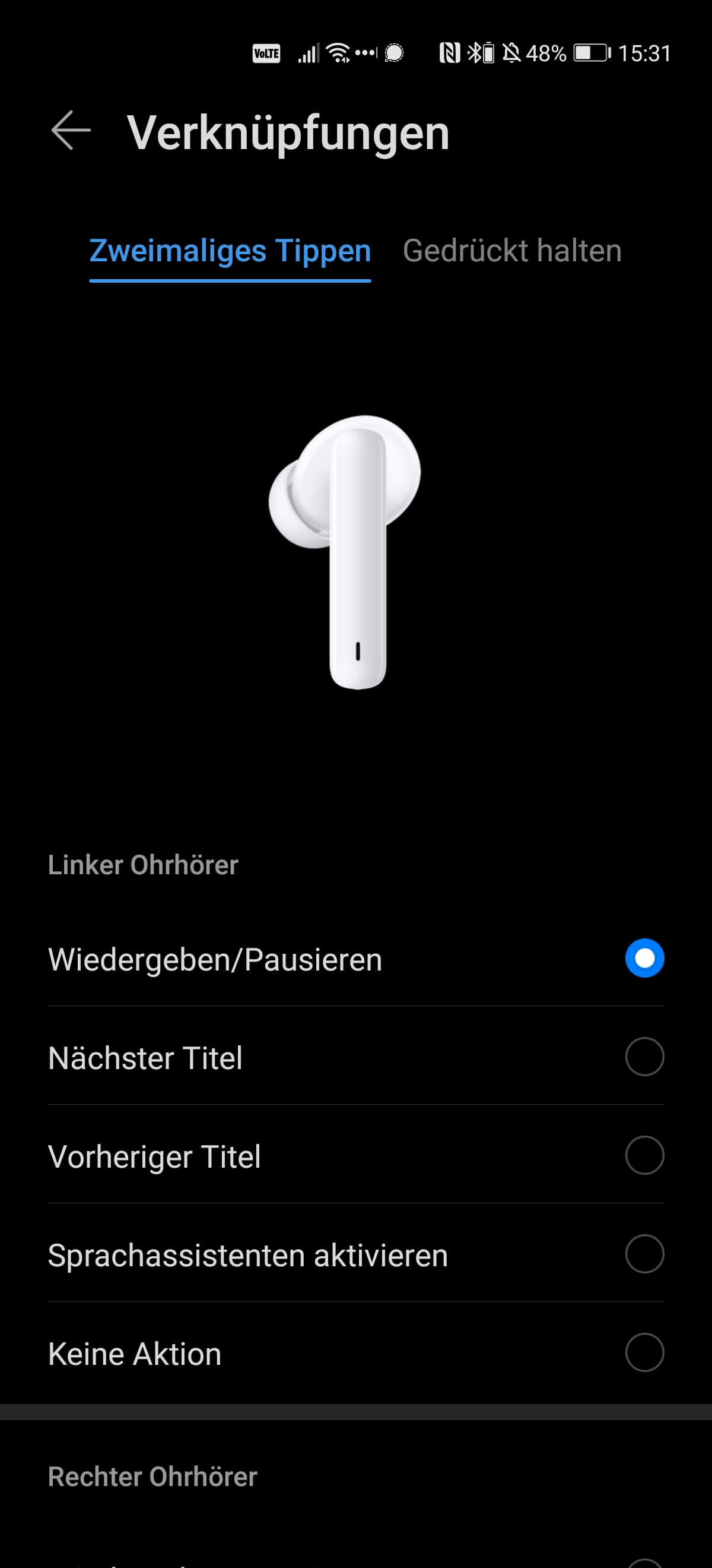 Huawei Freebuds 4i im Test: App Optionen
