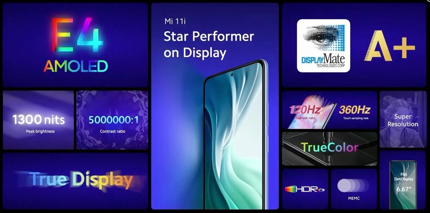 Xiaomi Mi 11i Display Daten